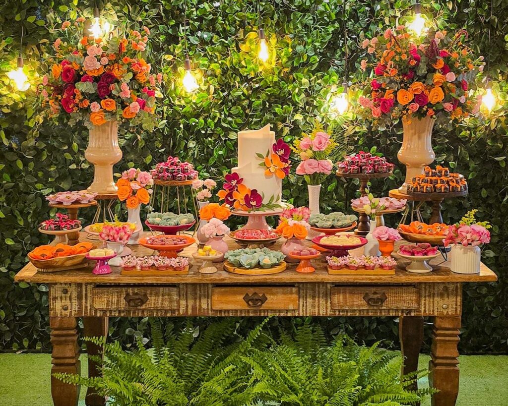 Mesa com a Quantidade de Fatias e Doces para o seu Evento